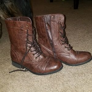 Dark Brown Combat Boots